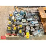 Assorted Motors, up to 2 HP, Gear Reducing Drives and Air Actuators