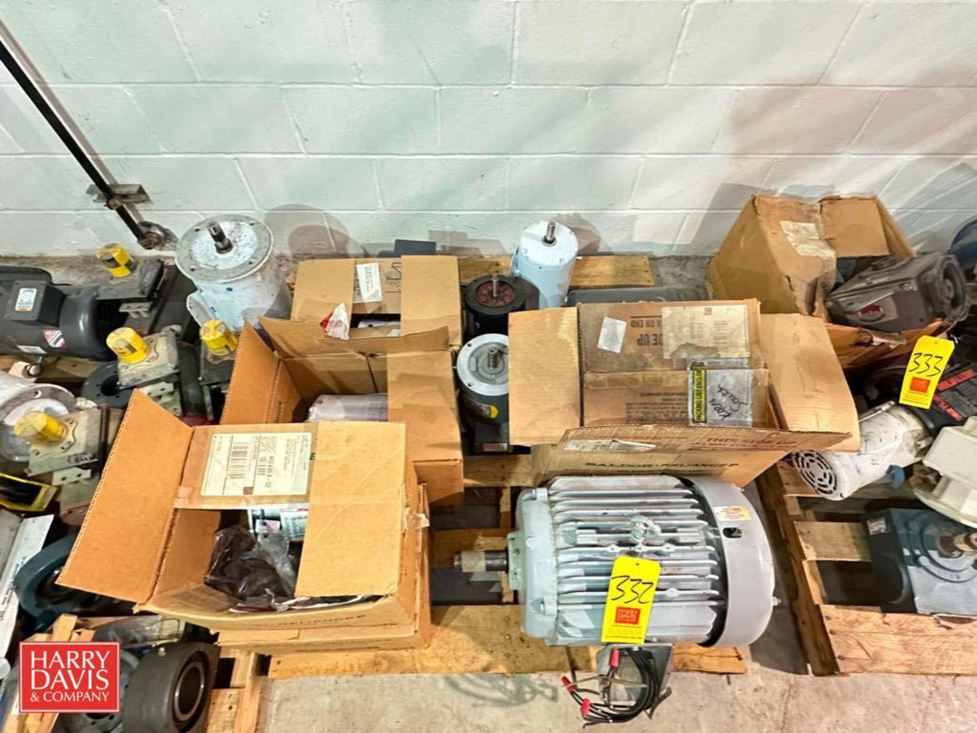 Assorted NEW and Used Motors, Including: Baldor, up to 15 HP - Rigging Fee: $500