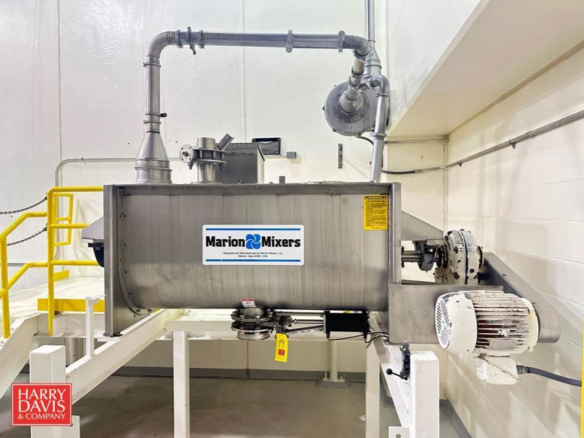 Marion Mixers S/S Dry Ingredient Paddle Blender with 10 HP Drive, 5 HP Blower Platform: 138” x 72” w - Image 2 of 3
