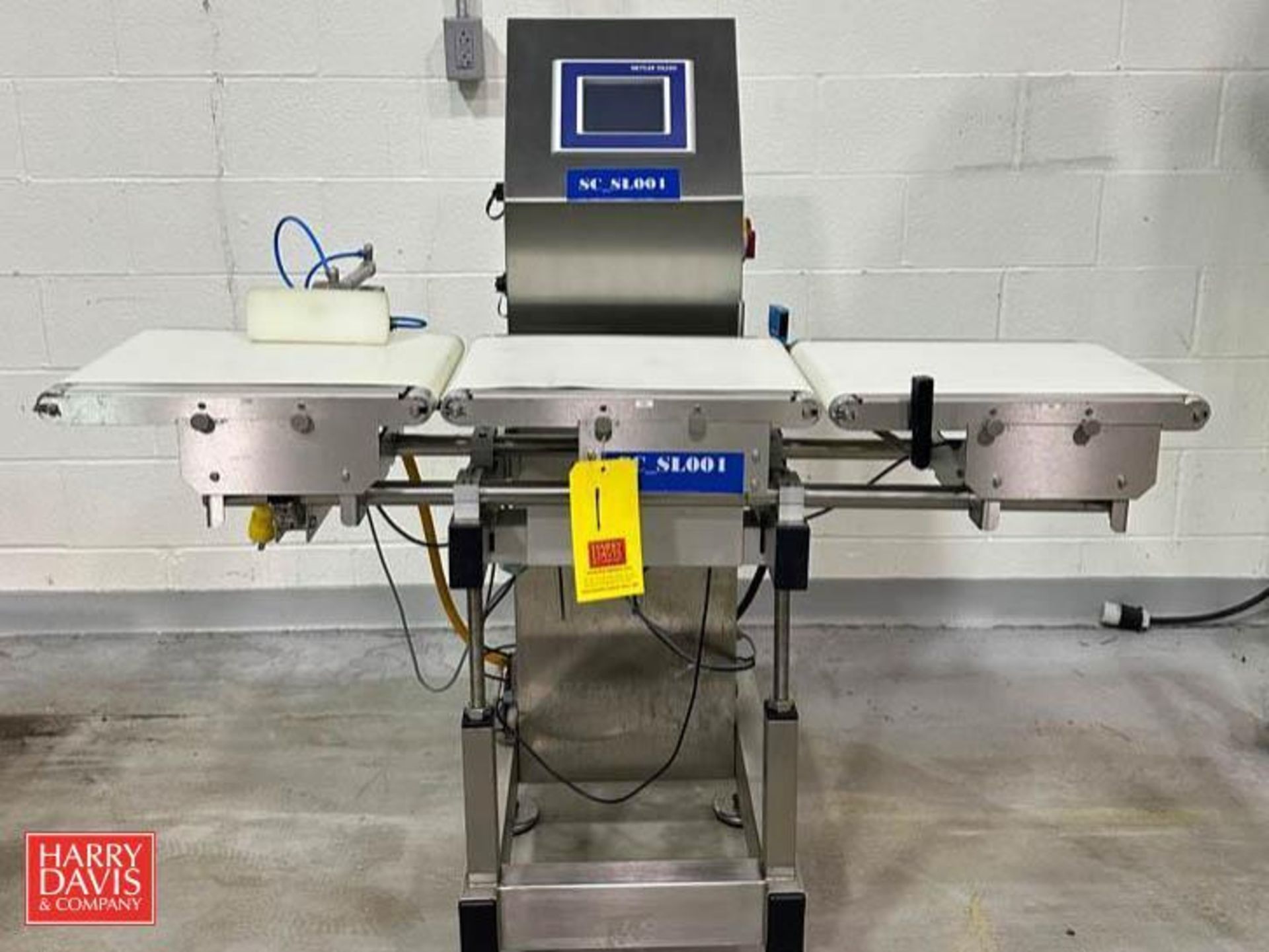 Mettler Toledo S/S Check Weigher, Model: XC, S/N: 36000072 with Belt Conveyor: 52” x 11.5" and Rejec