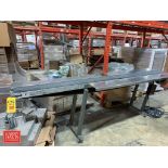 Power Belt Conveyor: 120" Length x 8" Width with Drive and S/S Wings (Location: Edison, NJ)