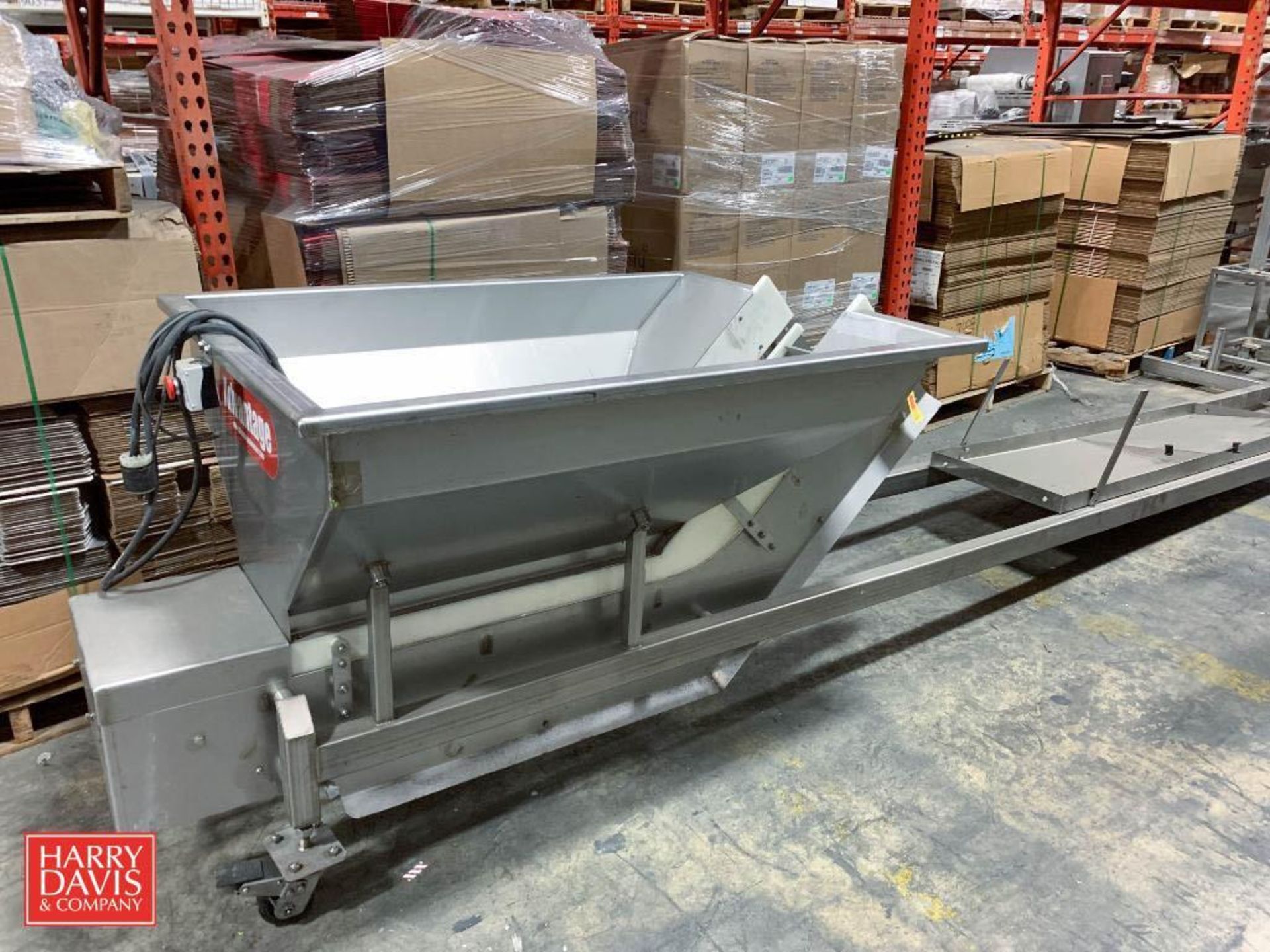 Advance S/S Hopper and Conveyor with Belting (Location: Edison, NJ)