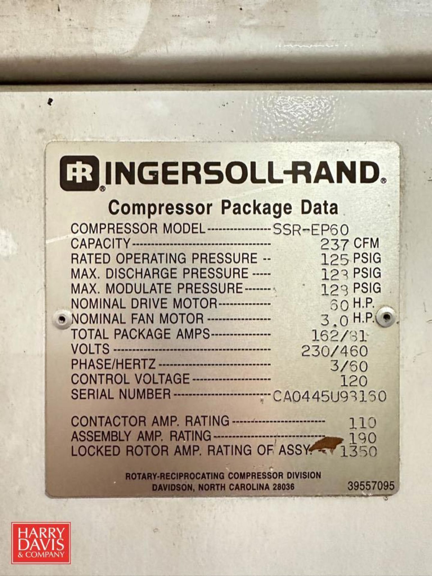 Ingersoll-Rand Air Compressors, Model: SSR-XF50SE and SSREP5OSE (Parts Machines) - Image 6 of 6