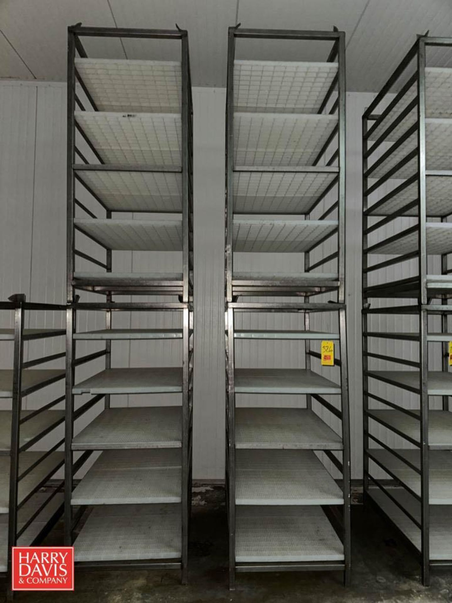 (4) S/S Racks: 74" x 32" x 46" Depth with Poly Shelves and Case Trays - Image 2 of 2