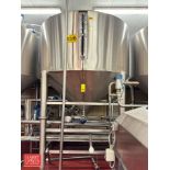 2010 Comat Insulated 500 Gallon S/S Dome-Top, Cone-Bottom Ricotta Flocculation Tank with Steam, Mode