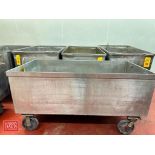 S/S Portable Tub: 60” x 30” x 20" Depth