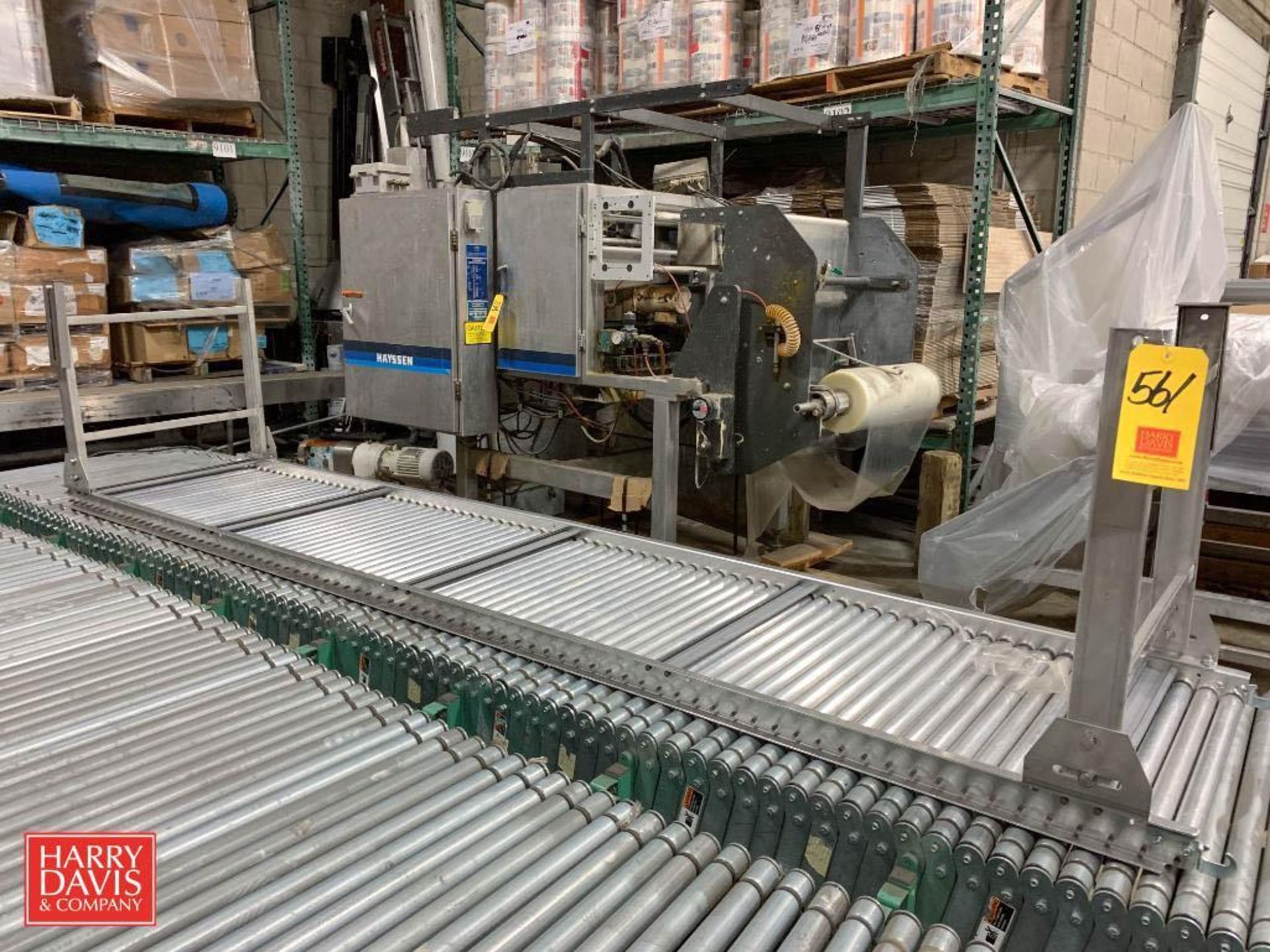 Roller Conveyor Section: 160" Length x 24" Width (Location: Edison, NJ)