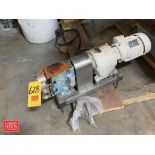 Waukesha Cherry-Burrell Positive Displacement Pump, Size 03, S/N: 421895-06 with 2 HP Motor and Gear
