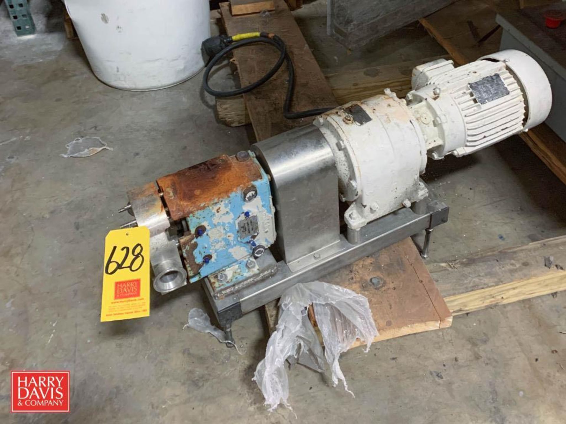 Waukesha Cherry-Burrell Positive Displacement Pump, Size 03, S/N: 421895-06 with 2 HP Motor and Gear