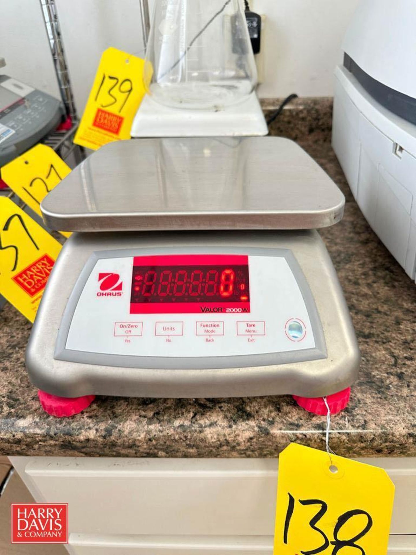 Ohaus Valor 2000 W S/S Table Top Digital Scale: 9" x 7", Model: V22XWEST, 15 LB Max Capacity