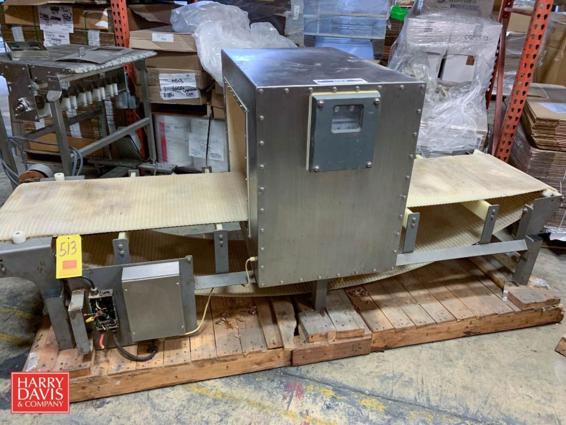 Metal Check S/S Metal Detector with 22" x 16.5" Aperture and Conveyor (Location: Edison, NJ)