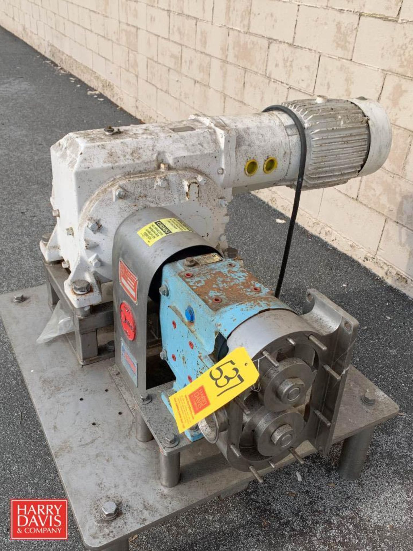Waukesha Cherry-Burrell Positive Displacement Pump, Model: 064, S/N: 154212: Mounted on S/S Base wit
