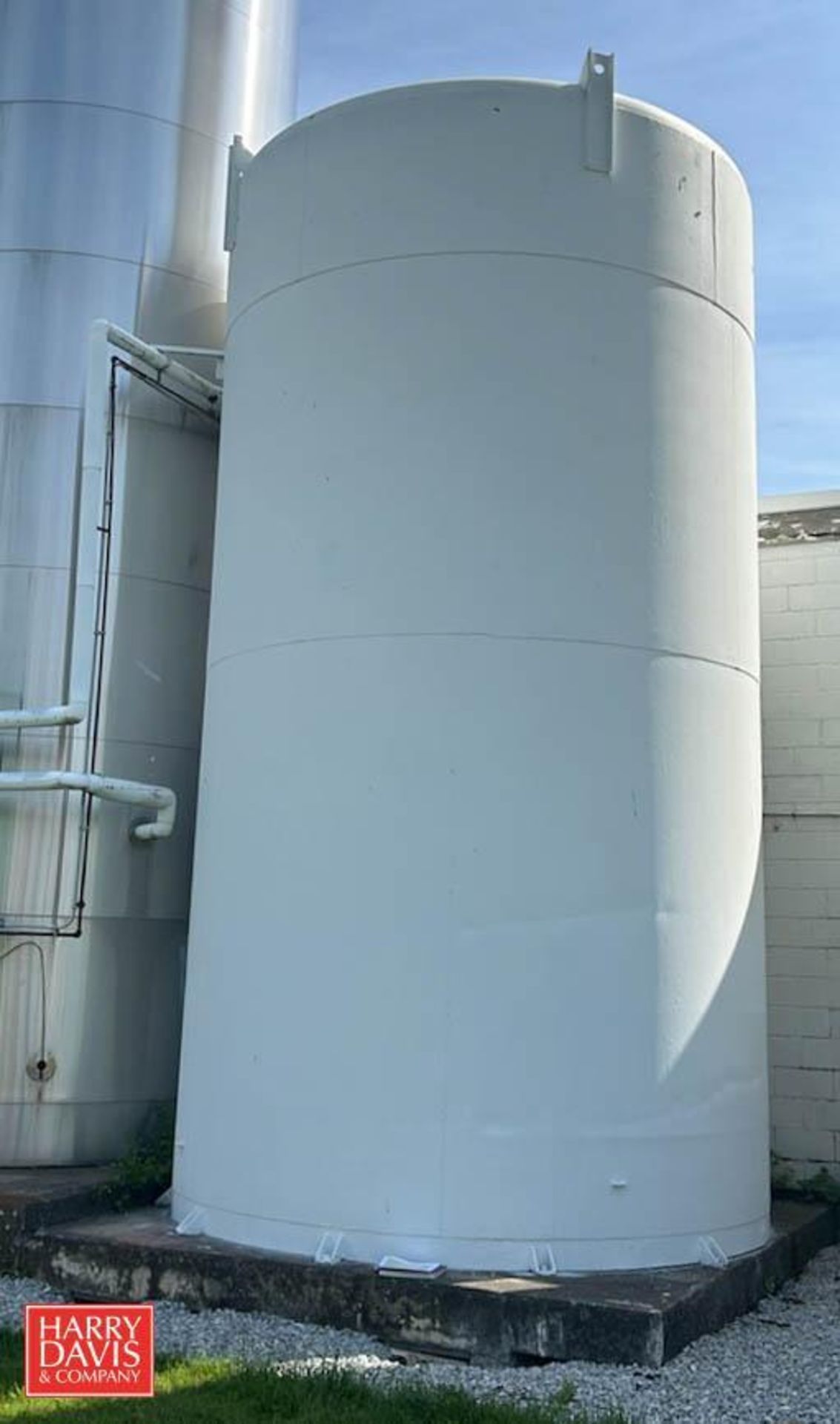 Crepaco 15,000 Gallon Jacketed S/S Milk Silo, S/N: 4148 with Horizontal Agitation, S/S Air Valve and