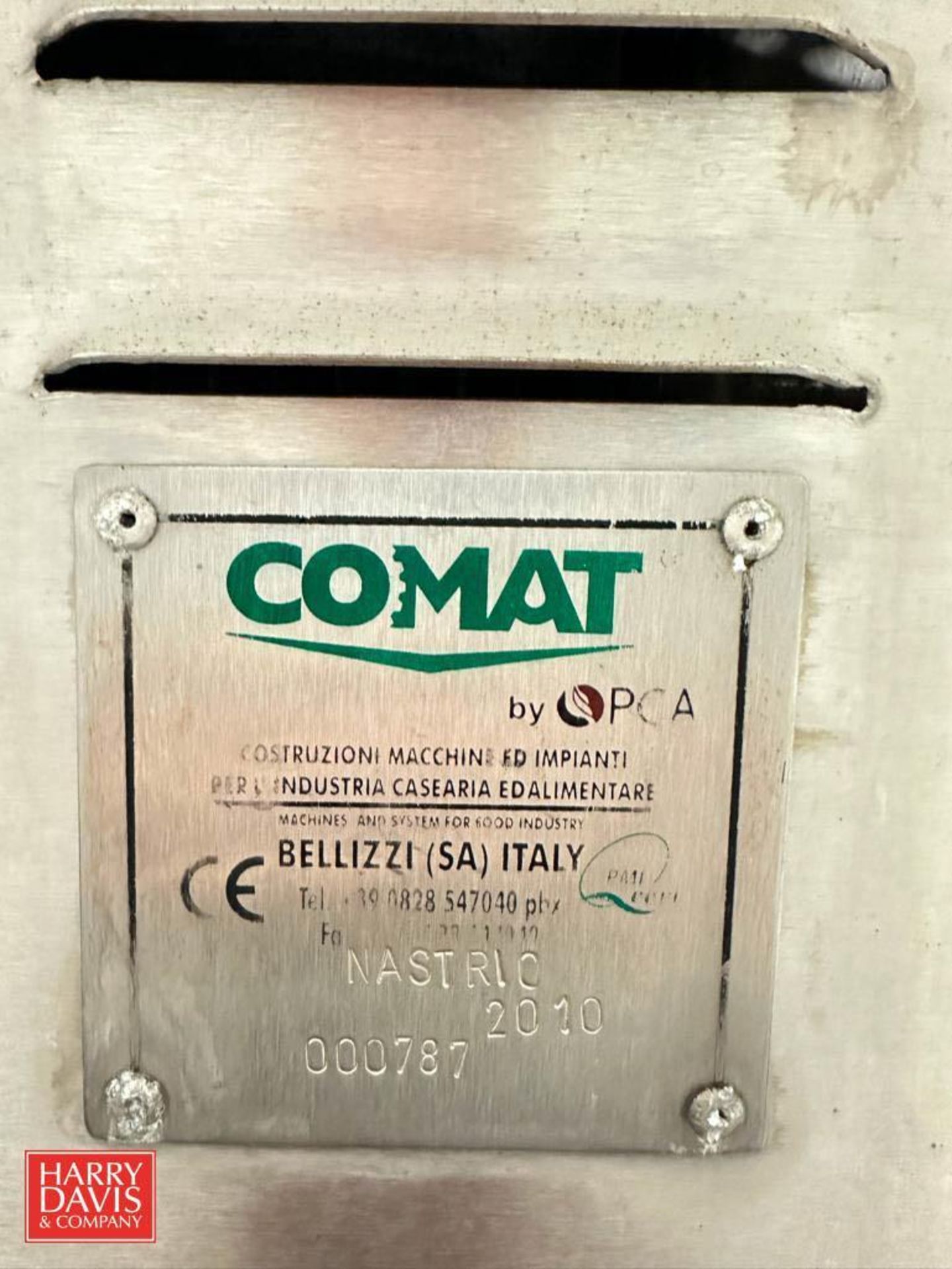 Comat S/S Flocculation Ricotta Drainage Belt, Model: Nastric, S/N: 000787 with Pump, Valves and Belt - Image 3 of 4