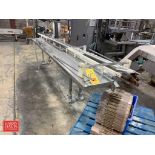 S/S Frame Conveyor: 132” Length x 10" Width Plastic Table Top Chain (Location: Edison, NJ)