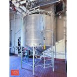 Walker 1,500 Gallon Jacketed Dome-Top Cone-Bottom S/S Processor, Model: PZ-CB, SN: SP-6942-1 with Ve