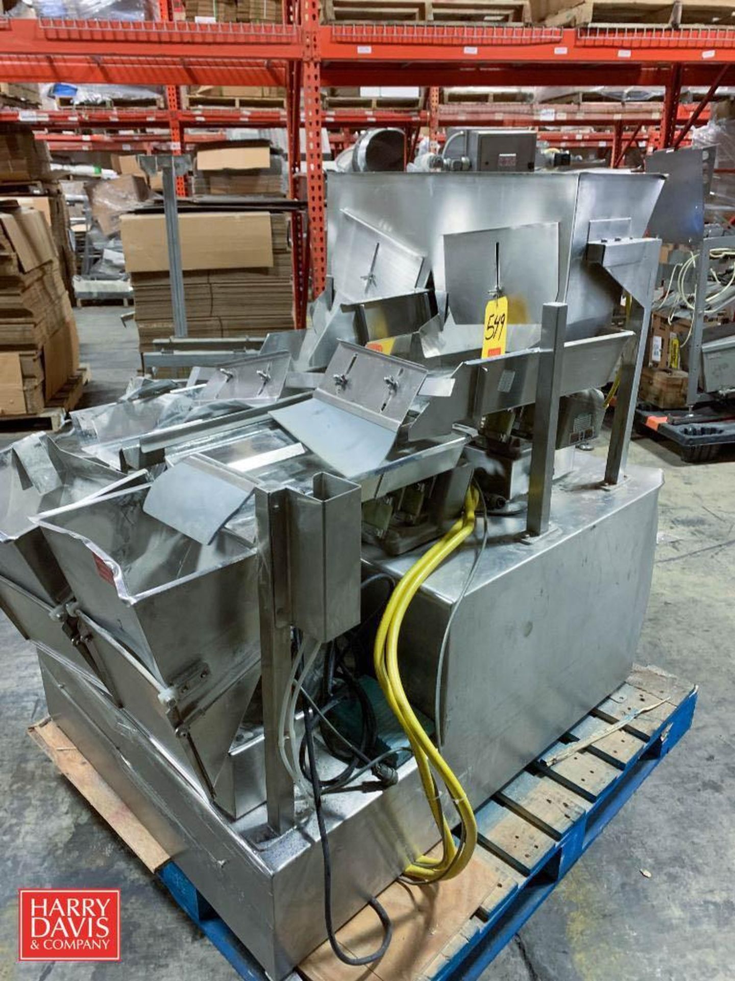 Weighpack S/S Dual Scale Fillers, Model: AEF-9, S/N: 1127 (Location: Edison, NJ)