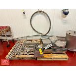 Assorted S/S, Including: 40 LB Cheese Block Parts, Piping, Clamps and Check Valves