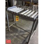 S/S Roller Conveyor: 37” Length x 18” Width (Location: Edison, NJ)