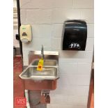 Sani-Lav S/S Hand Sink with Knee Controls and Hand Soap and Paper Towel Dispenser