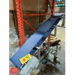 S/S Frame Power Belt Conveyor: 64” x 9” with Drive: Mounted on Casters (Location: Edison, NJ)