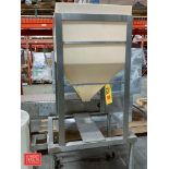 Poly Cone-Bottom Hopper with S/S Frame: Mounted on Casters (Location: Edison, NJ)