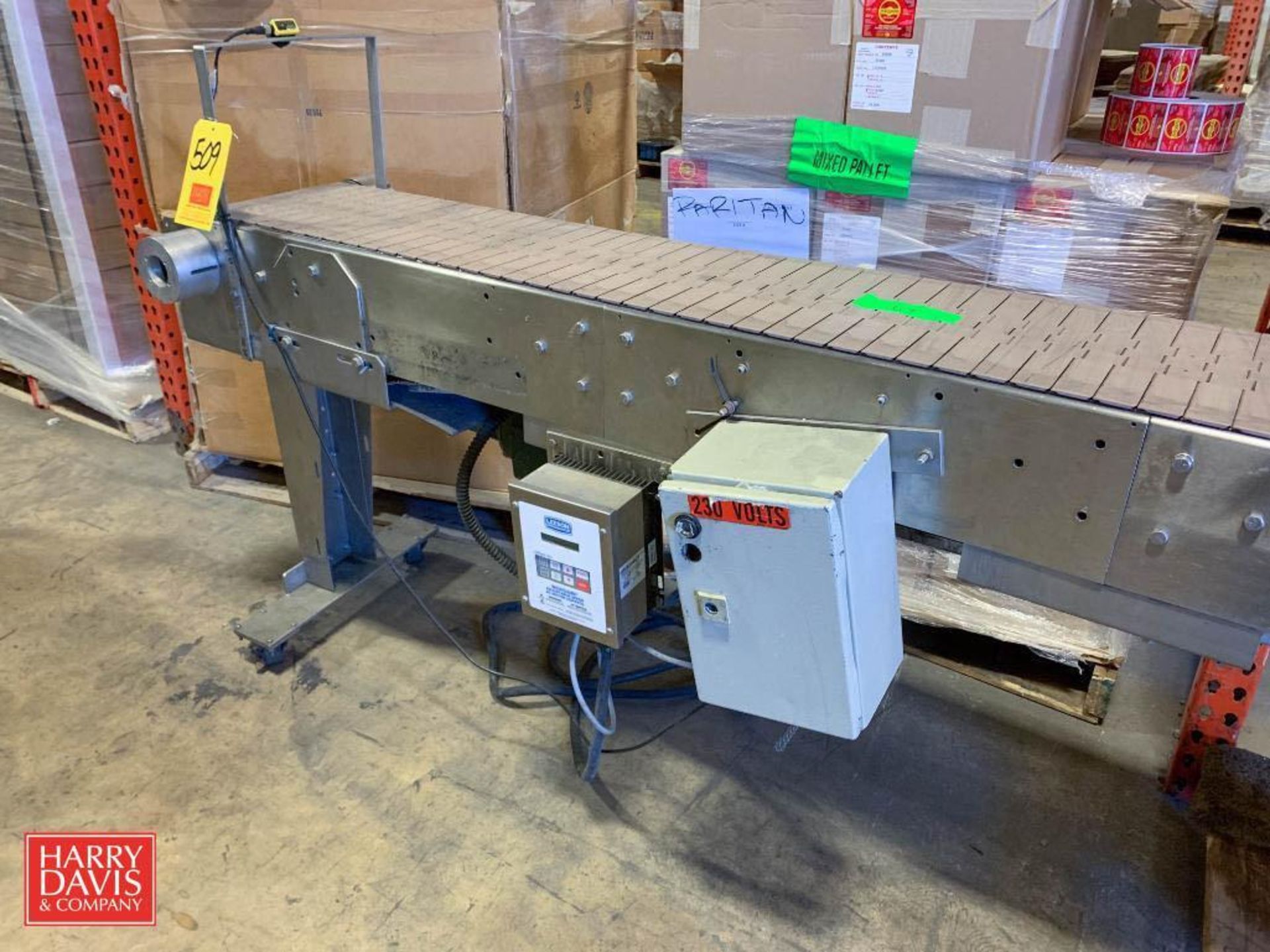 S/S Frame Power Product Conveyor: 122” Length x 12” Width (Location: Edison, NJ)