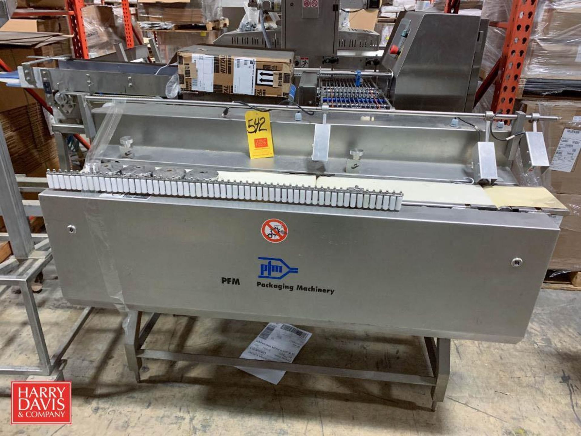 PFM S/S Power Belt Conveyor: 56” Length x 6" Width with SICK Sensors (Location: Edison, NJ)