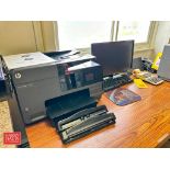 HP Officejet Pro All-In-One Printer, Model: 8610 Acer Monitor, Keyboard, Calculator, (2) 3-Hole Punc