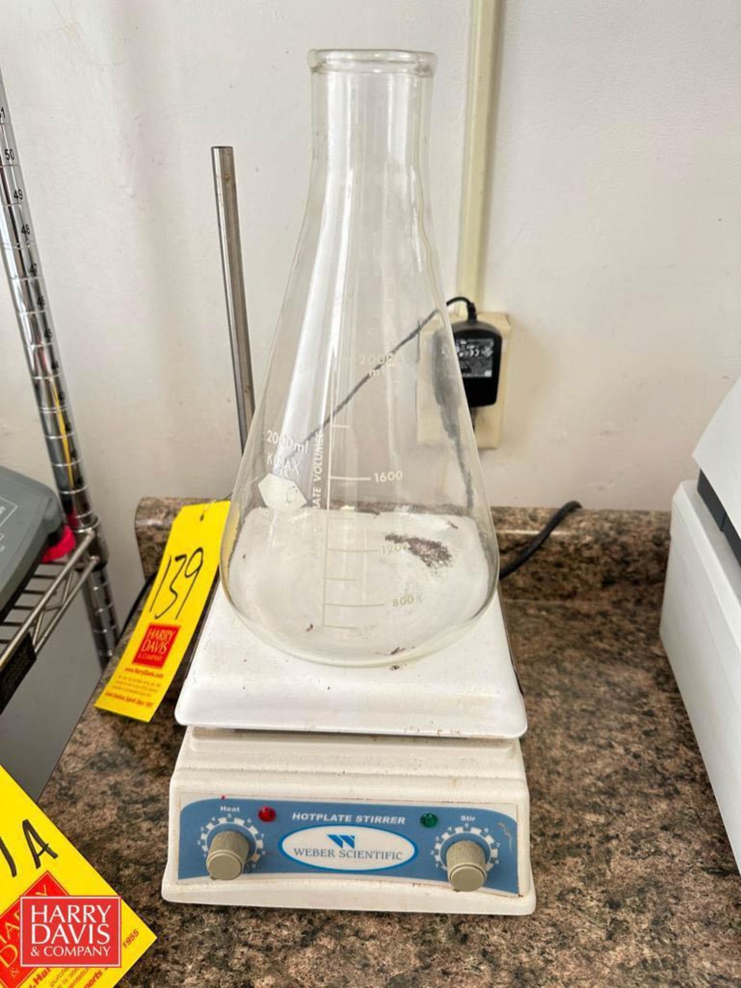 Weber Scientific Hot Plate Stirrer with 2,000 ML Glass Graduated Cylinder