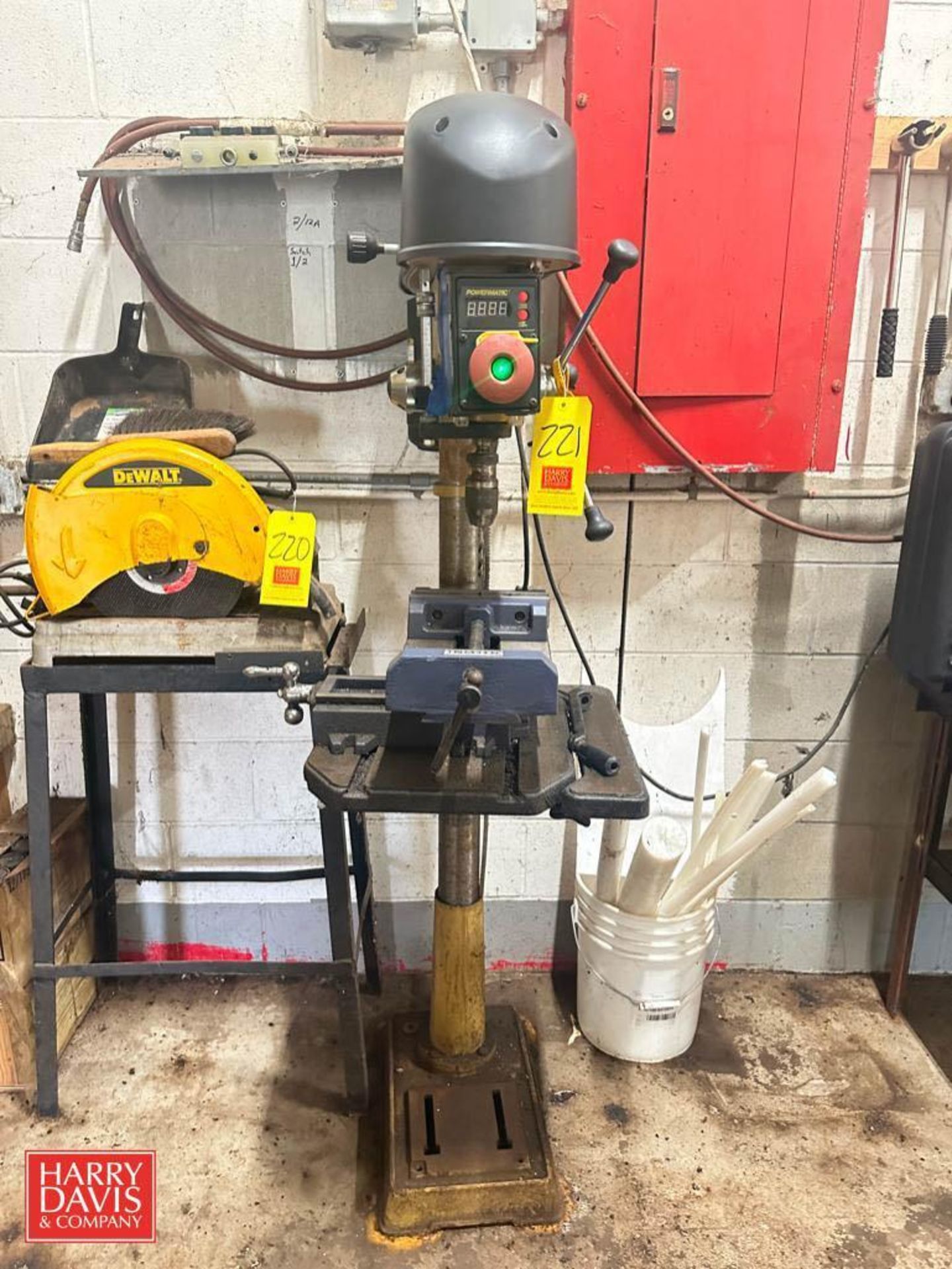 Powermatic 18” V.S. Drill Press, Model: 2800 with Palmgren Vise
