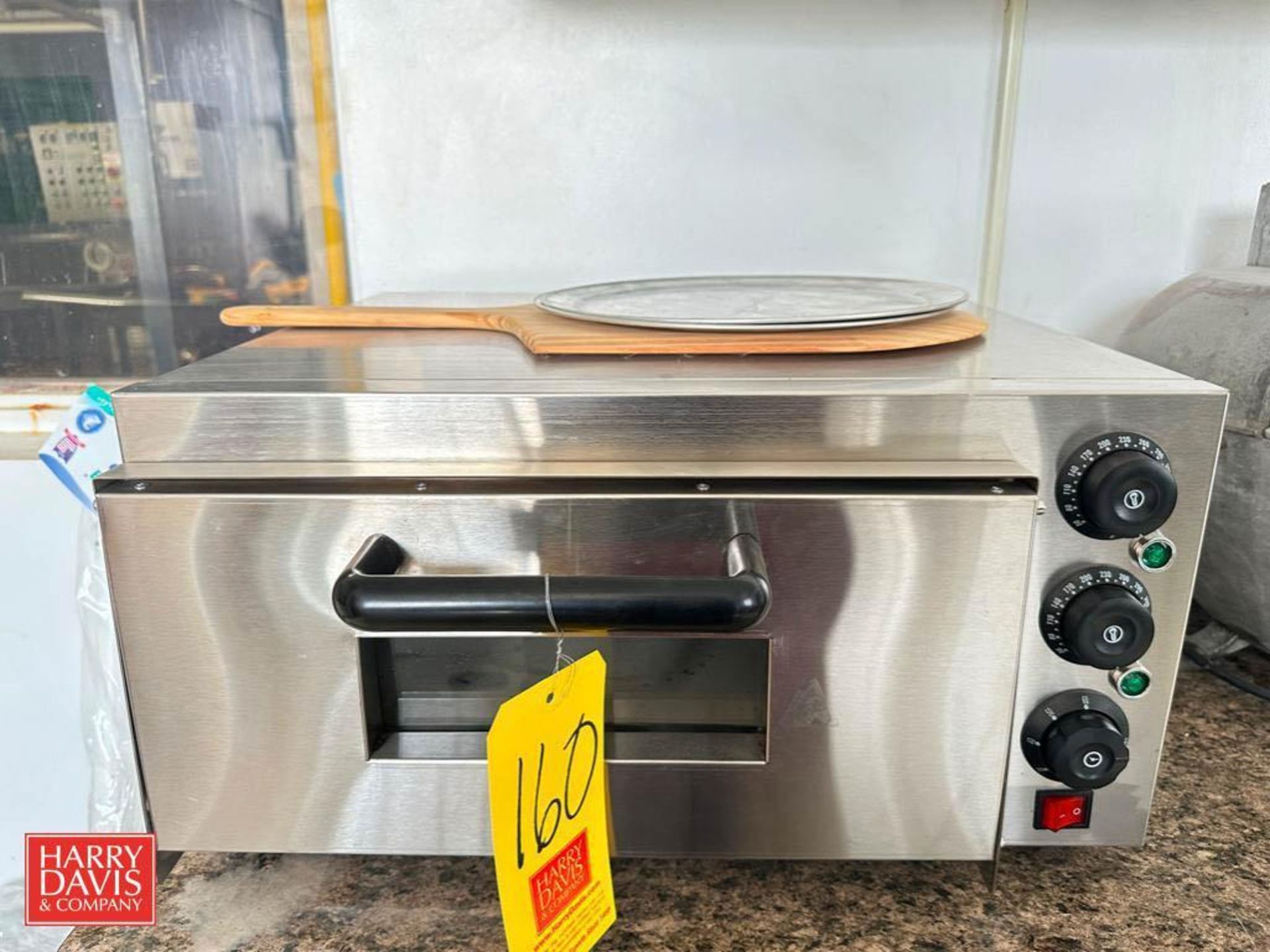 S/S Small Single Pizza Oven with Peel and (2) S/S Trays