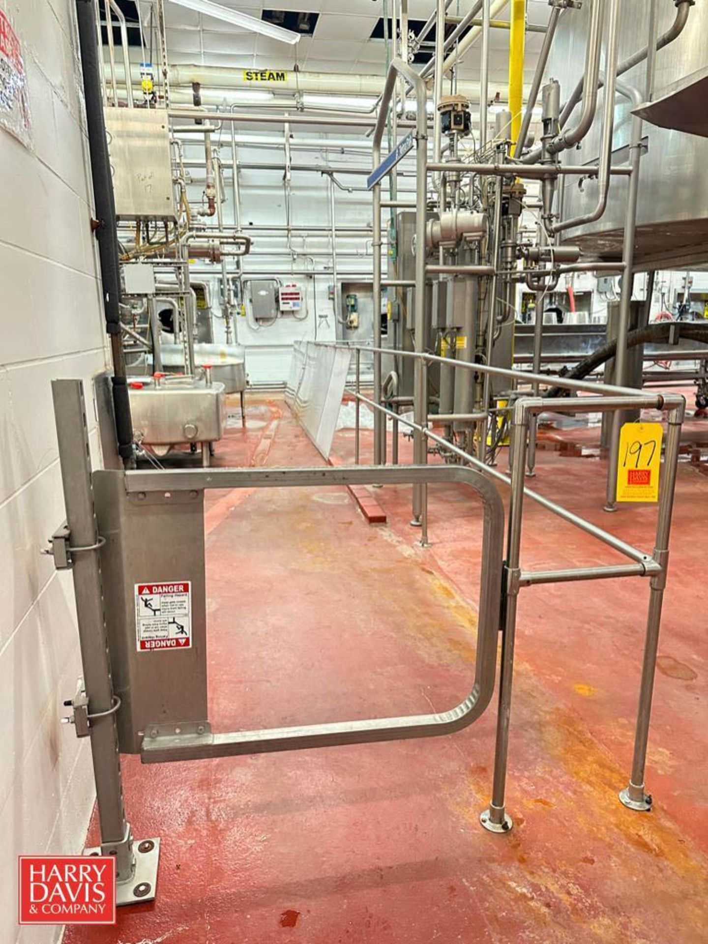 S/S Safety Railing: 69' x 3' Height with (2) S/S Safety Gates