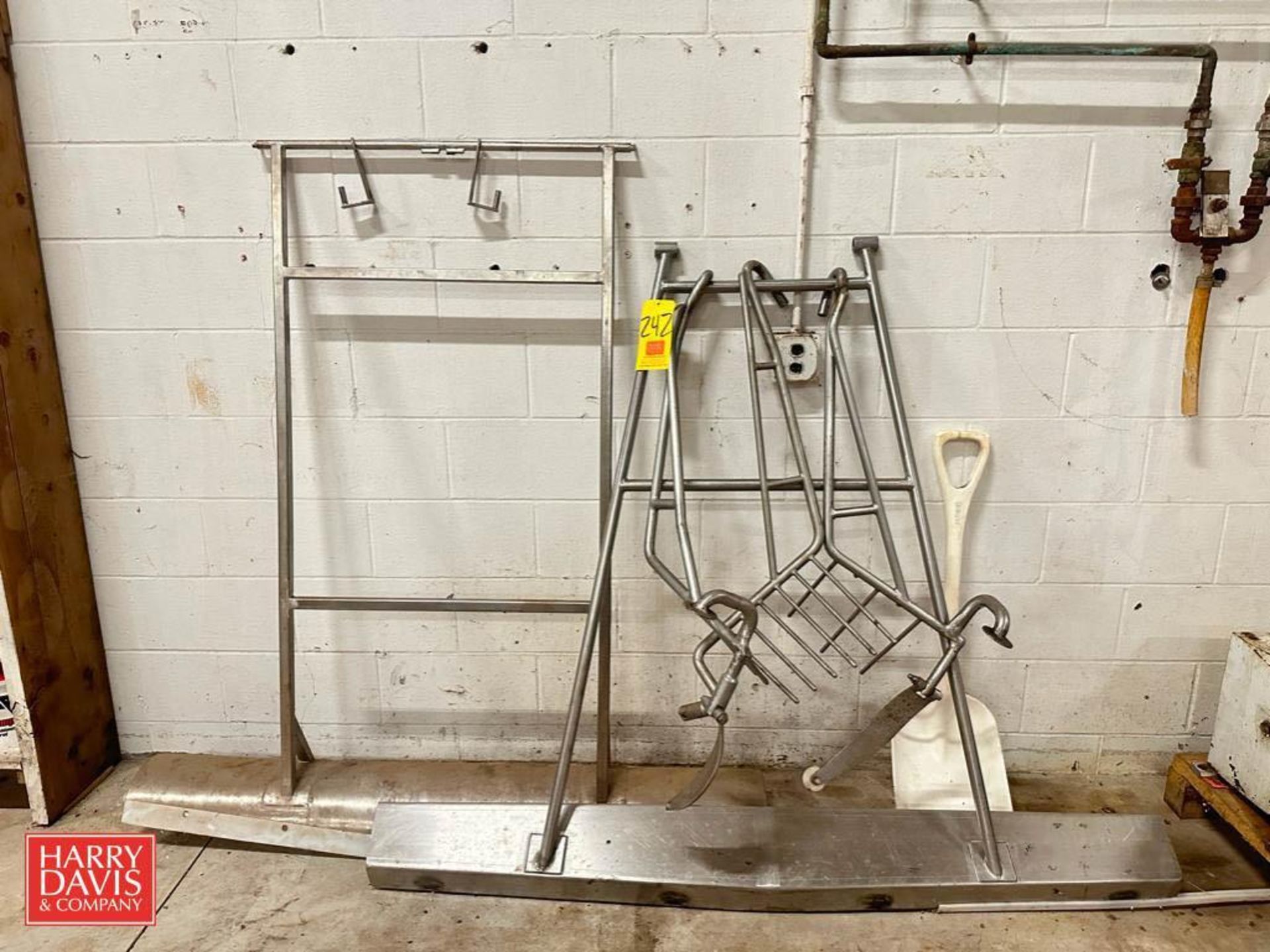 Assorted S/S Cheese Vat Tools, Including: Finishing Table Knives and (2) Curd Plows