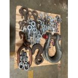 Lot of Assorted Eyebolts, Shakles, Hooks. See Photo.