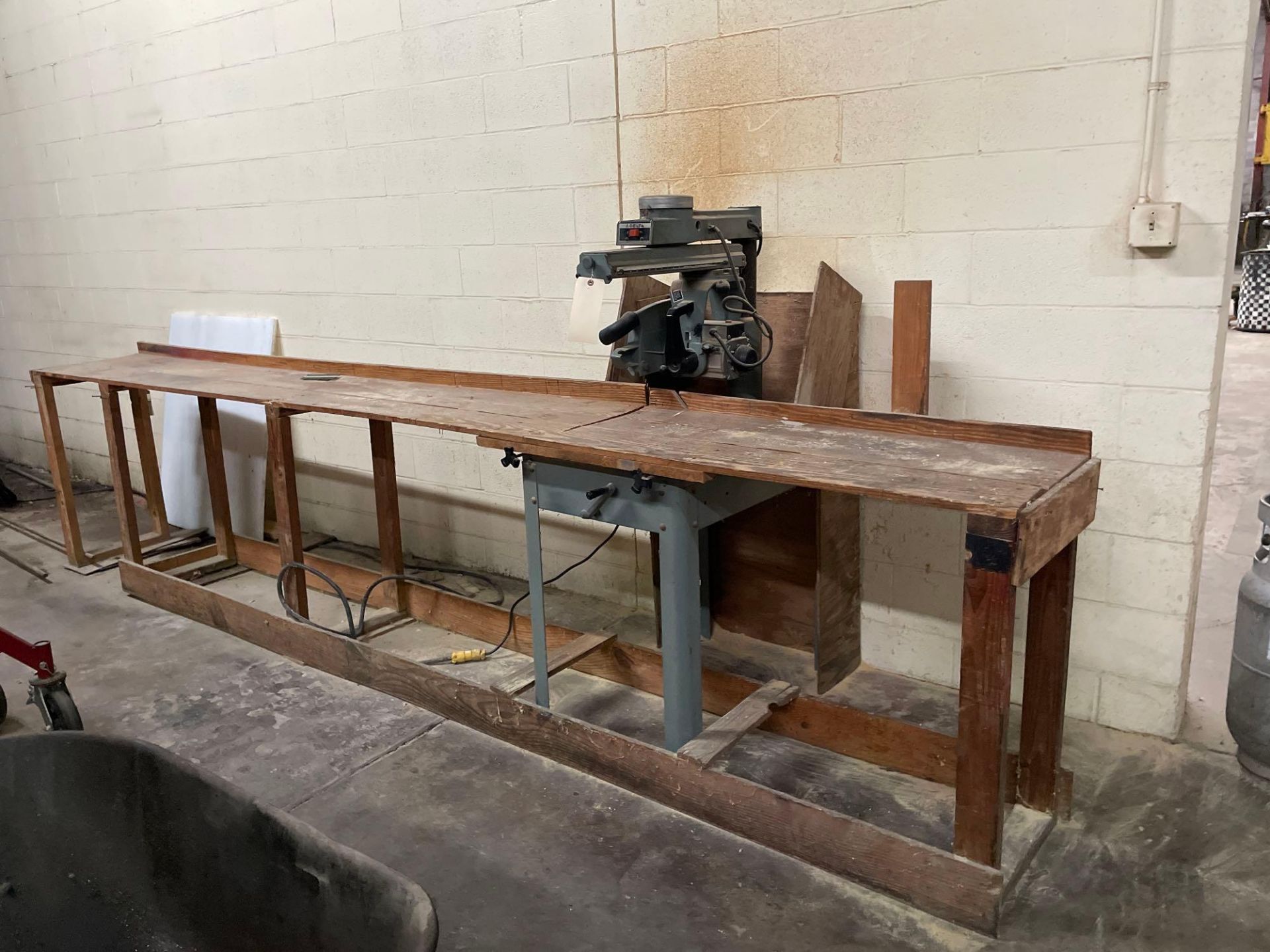 Delta 11” Table Saw with Custom Built Guiding Table 171” X 19” - Image 2 of 6
