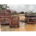 Lot of Assorted Size Metal Crates