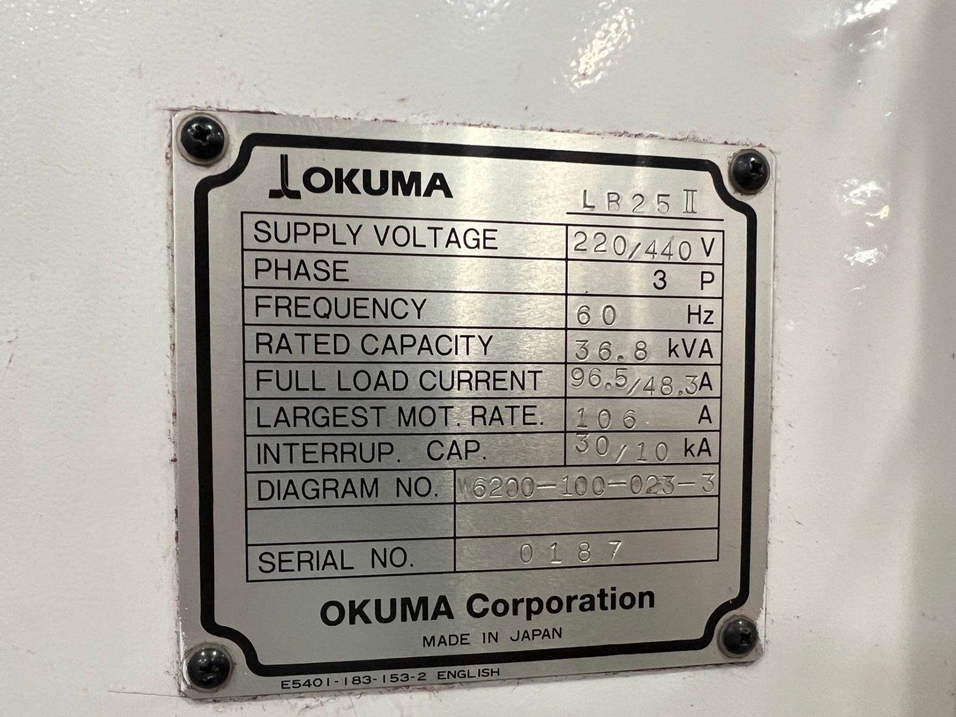 OKUMA LB2511 CNC Lathe - Image 9 of 9