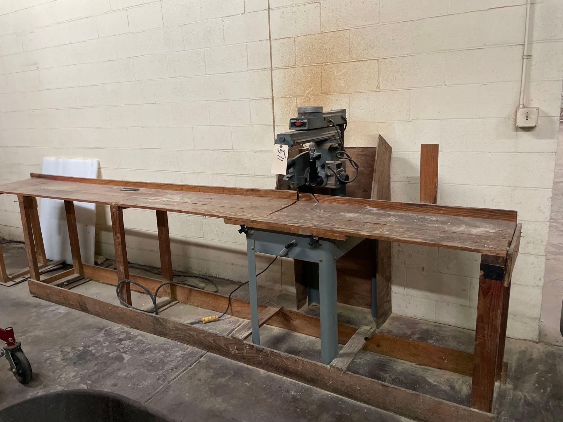Delta 11” Table Saw with Custom Built Guiding Table 171” X 19”
