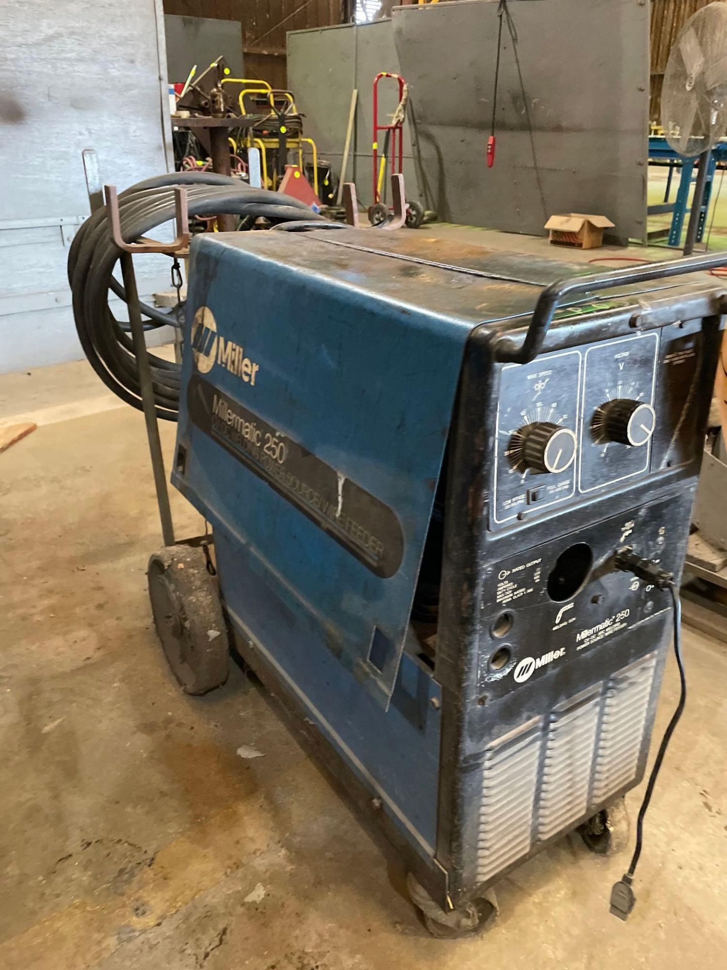 Miller Deltaweld 452 Welding Power Source on Casters with Miller 60 Series 24V Wire Feeder - Image 10 of 11