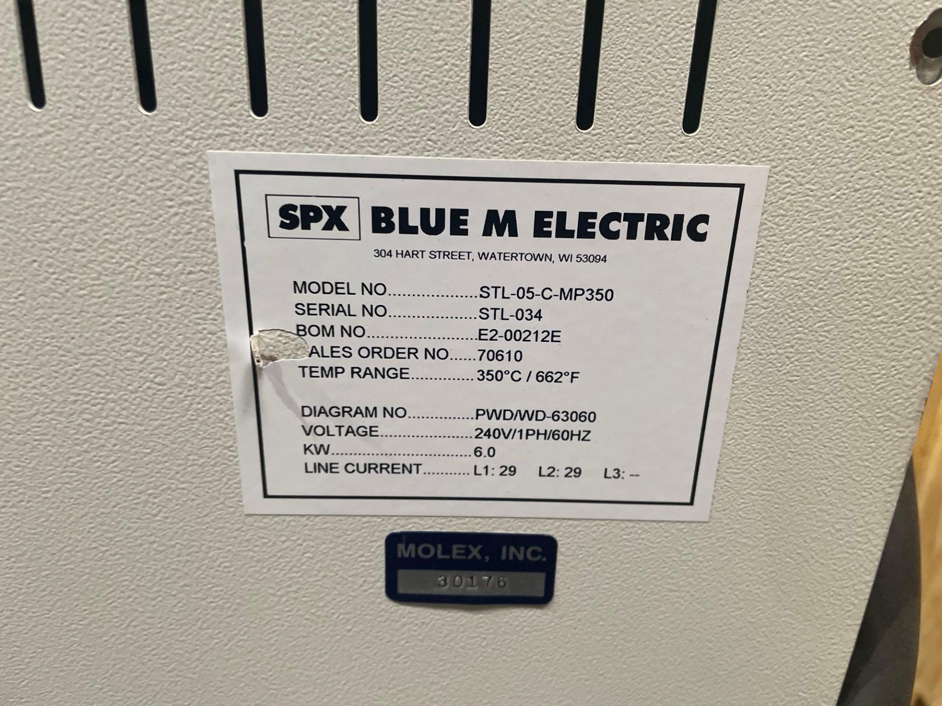 SPX Blue M Electric Double Stacked Ovens, Model ST-05-C-MP350 - Temp. Range 350°C/662°F - Image 5 of 9