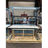 Lifting Table w/ 1 Shelf, light, 500 Lbs Max. Capacity 72”L x 30”W x 30”H x 76” OAH. See photo.