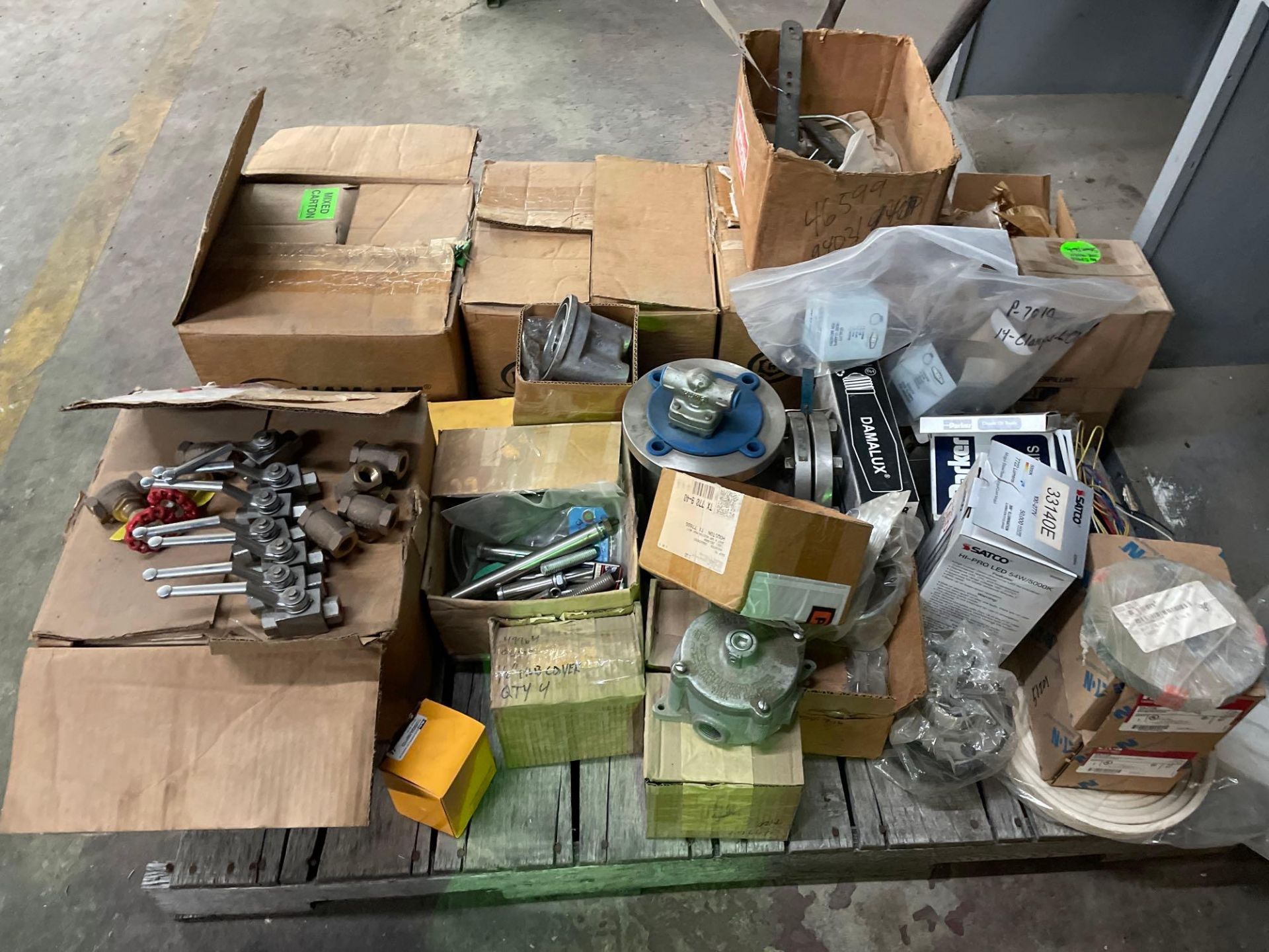 Pallet of Misc Electrical and Shop items, Valves, Filters, Nuts and Bolts - Image 2 of 5