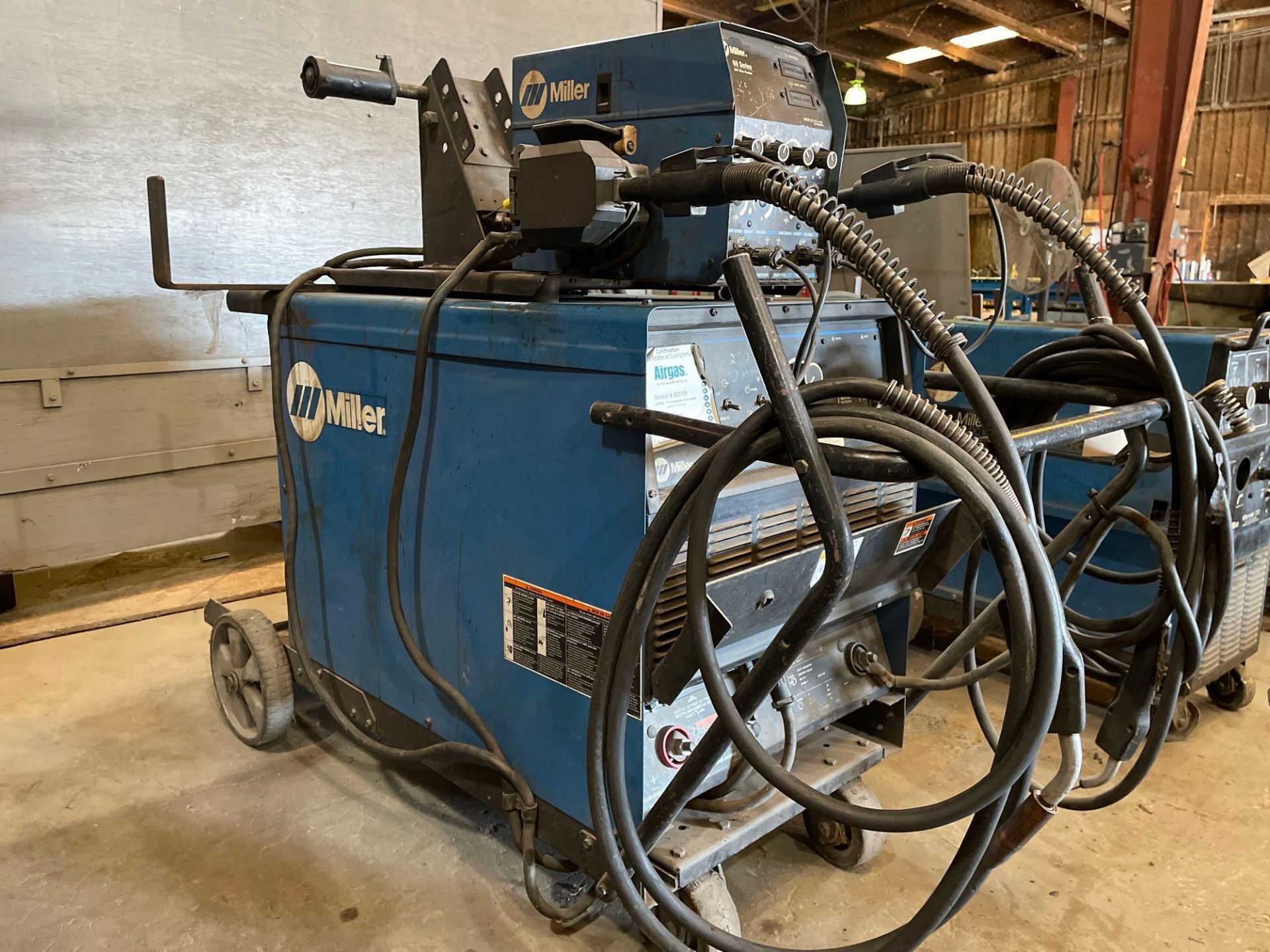 Miller Deltaweld 452 Welding Power Source on Casters with Miller 60 Series 24V Wire Feeder - Image 6 of 11
