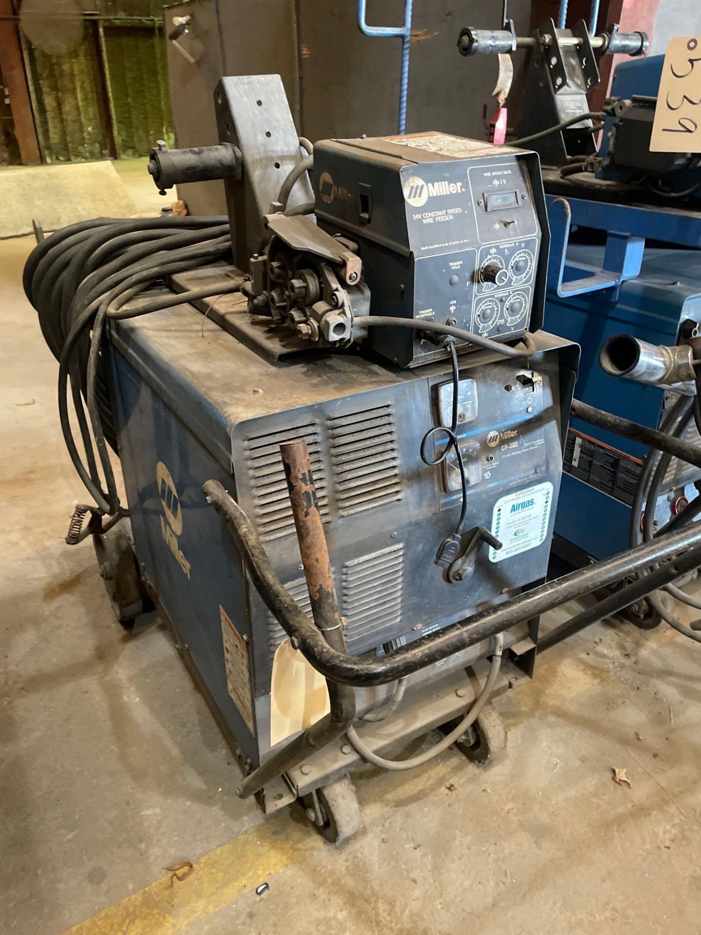 Miller CP-302 Welding Power Source on Casters with Miller S-60 Wire Feeder. - Image 2 of 6