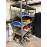 Metal Shelve W/Contents Miscellaneous Items. See photo.