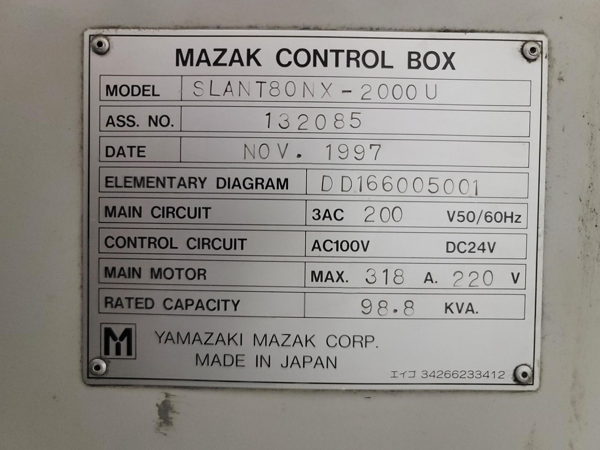 Mazak Slant Turn 80NX - 2000 U, S/N 132085 - Image 59 of 59