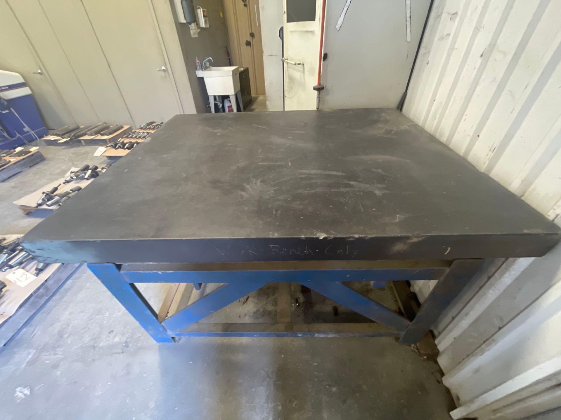 60” X 48” X 4” Granite Table on Heavy Duty Metal Base Overall Height 35” - Image 6 of 6