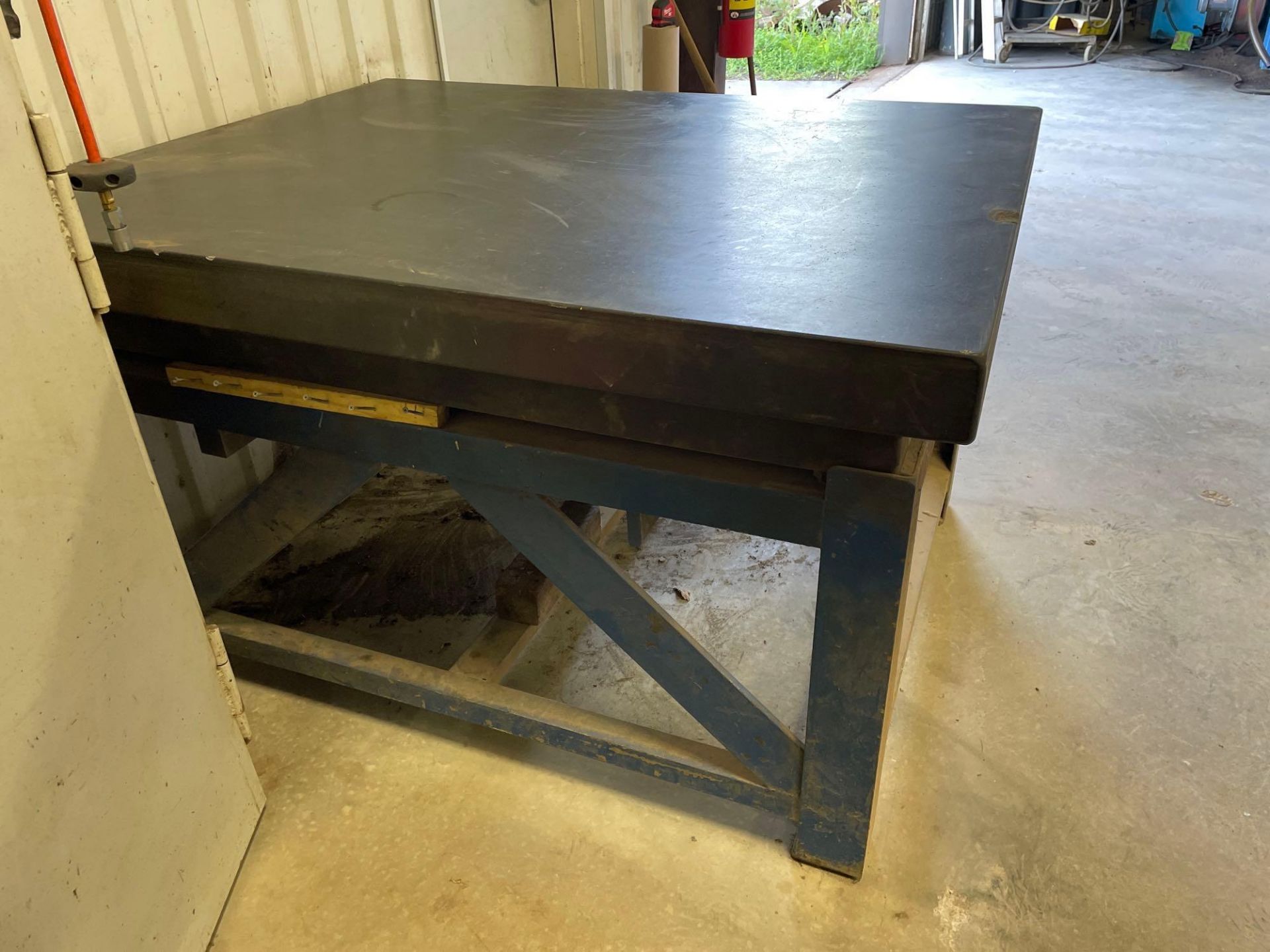 60” X 48” X 4” Granite Table on Heavy Duty Metal Base Overall Height 35” - Image 3 of 6