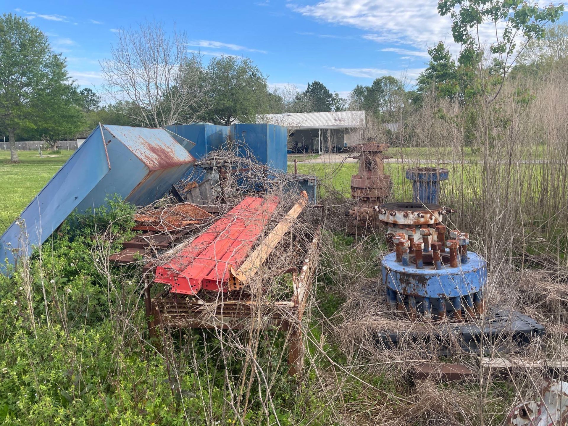 Lot of Assorted Equipment: 3 Heavy Duty Double Door Cabinet, Wellheads, Metal Bases, Airflow Systems - Image 4 of 11